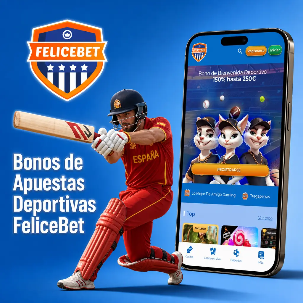 Bonos de apuestas deportivas FeliceBet: reembolsos, cuotas mejoradas y freebets para fútbol, tenis y eSports.