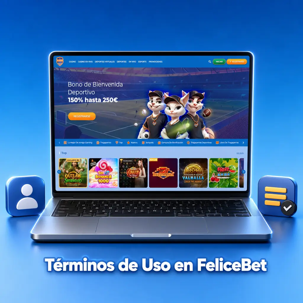 Condiciones de uso de FeliceBet: edad mínima, verificación de identidad y requisitos de apuesta responsable.